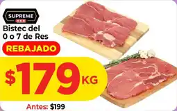 HEB Supreme Bistec del 0 o 7 de Res oferta