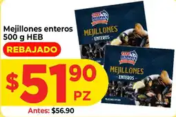HEB HEB mejillones enteros oferta