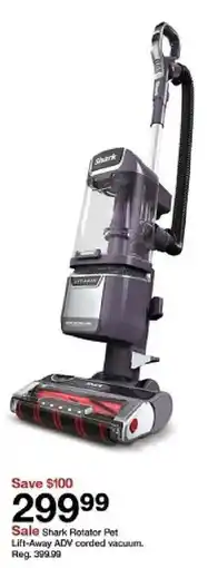 Target Shark Rotator Pet Lift-Away ADV corded vacuum oferta