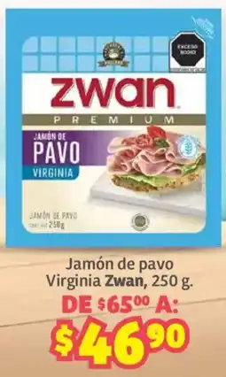 Soriana Híper zwan jamón de pavo virginia oferta