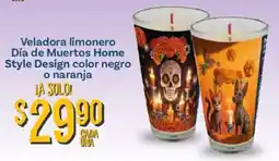 Soriana Híper Veladora limonero Día de Muertos Home Style Design color negro o naranja oferta