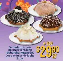 Soriana Híper Variedad de pan de muerto relleno oferta