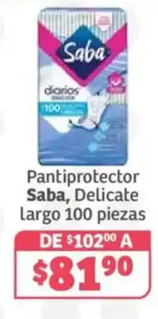 Soriana Híper Saba Pantiprotector Delicate largo oferta