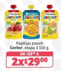 Soriana Híper Gerber Papillas pouch oferta