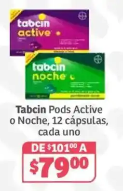 Soriana Híper Tabcin Pods Active o Noche oferta