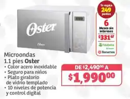 Soriana Híper Oster microondas 1.1 pies oferta