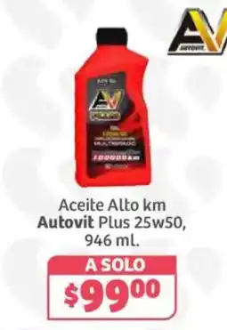 Soriana Híper Autovit Aceite Alto km Plus 25w50 oferta