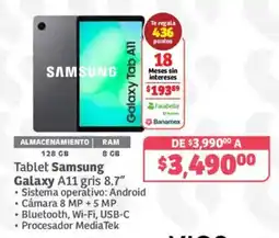 Soriana Híper Samsung Galaxy Tab A11 oferta