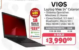 Soriana Híper Vios Laptop Vios 14" Celeron oferta