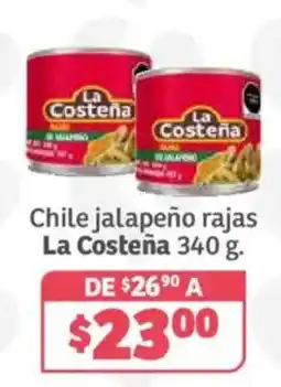 Soriana Híper La Costeña chile jalapeño rajas oferta