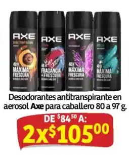 Soriana Híper Axe desodorantes antitranspirante en aerosol para caballero oferta