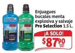 Soriana Híper Pro Selection enjuagues bucales menta explosiva y salvaje oferta