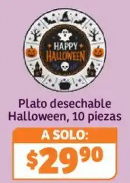 Soriana Híper Plato desechable Halloween oferta