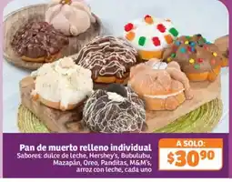 Soriana Híper Pan de muerto relleno individual oferta