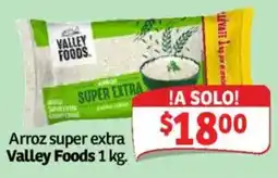 Soriana Híper Valley Foods arroz super extra oferta