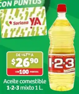 Soriana Híper 1-2-3 Aceite comestible mixto oferta