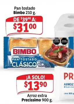 Soriana Híper Bimbo pan tostado clasico oferta