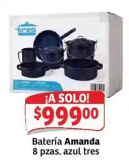Soriana Híper tres Batería Amanda oferta