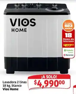 Soriana Híper Vios Home lavadora 2 tin oferta