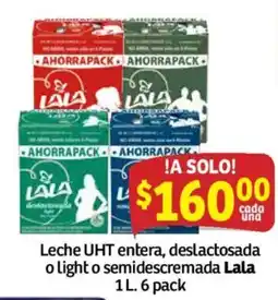 Soriana Híper Lala Leche UHT entera, deslactosada o light o semidescremada oferta