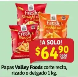 Soriana Híper Papas Valley Foods corte recto, rizado o delgado oferta