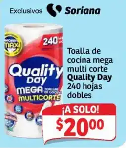Soriana Híper Quality Day toalla de cocina mega multicorte oferta