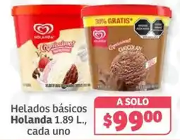 Soriana Híper Helados básicos Holanda oferta