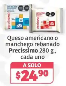 Soriana Híper Precíssimo Queso americano o manchego rebanado oferta