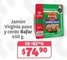 Soriana Híper Bafar jamón Virginia pavo y cerdo oferta