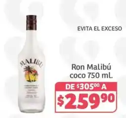 Soriana Híper Ron Malibú coco oferta