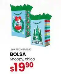 Woolworth Bolsa snoopy, chica oferta