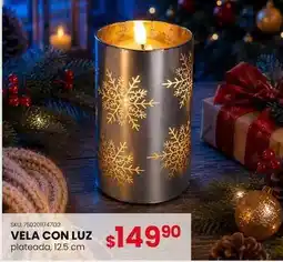 Woolworth Vela con luz plateada oferta