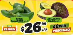 Merco Hass - chile jalapeño kilo or aguacate kilo oferta
