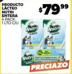 Merco Producto lácteo entera 4 pack 1 lto c/u oferta