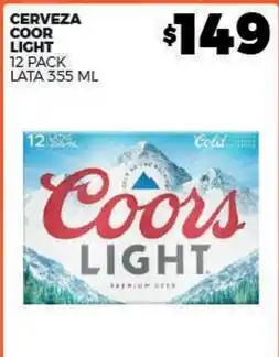 Merco Coors - cerveza light lata 355 ml oferta