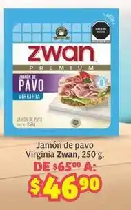 Soriana Híper Zwan - jamón de pavo virginia oferta