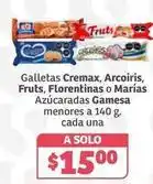 Soriana Híper Gamesa - galletas cremas, arcoiris, fruits, florentinas o marías azucaradas oferta