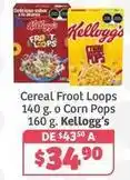 Soriana Híper Kellogg's - cereal froot loops o corn pops oferta
