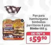 Soriana Híper Bimbo - pan para hamburguesa parrilleros 8 pzas oferta