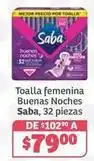 Soriana Híper Saba - toalla femenina buenas noches oferta