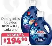 Soriana Híper Ariel - detergentes l extquoterightiquidos 4.8 l., cada uno oferta