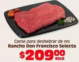 Soriana Híper Don francisco - carne para deshebrar de res oferta