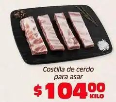 Soriana Híper Costilla de cerdo para asar oferta