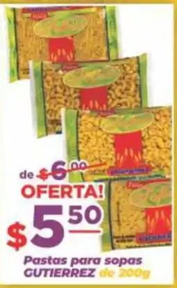 Super Gutiérrez Pastas para sopas GUTIERREZ oferta