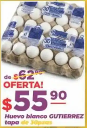 Super Gutiérrez Huevo blanco GUTIERREZ oferta