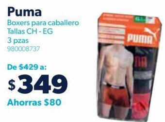 Sam's Club Puma Boxer para Caballero Tallas CH-EG 3 pzas oferta