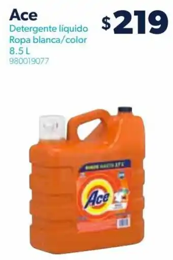Sam's Club Ace Detergente Líquido Ropa Blanca/Color 8,5L oferta