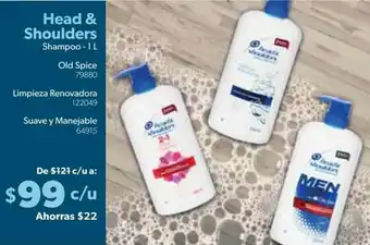 Sam's Club Head & Shoulders Shampoo 1L oferta