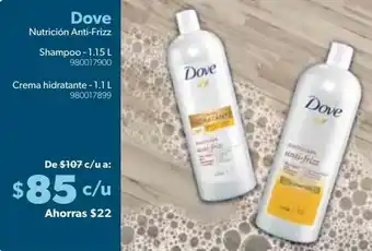 Sam's Club Dove Shampoo 1,15L/ Crema Hidratante 1,1L oferta