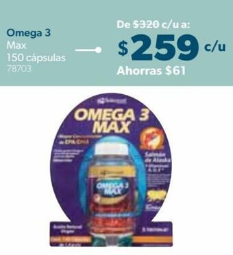 Sam's Club Omega 3 Max 150 Cápsulas oferta